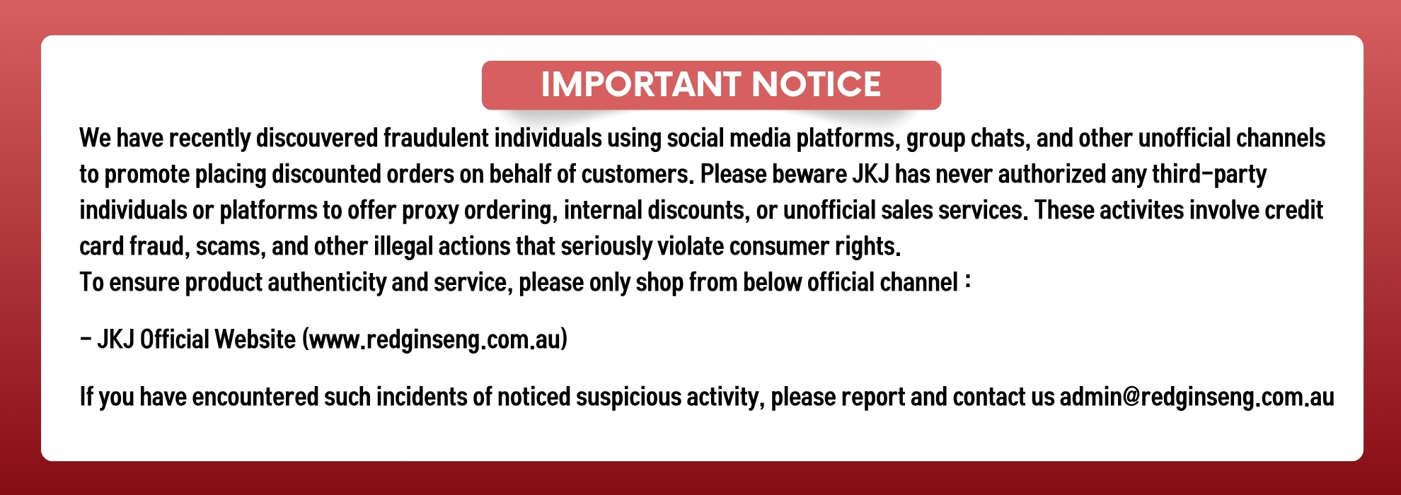 Important Notice