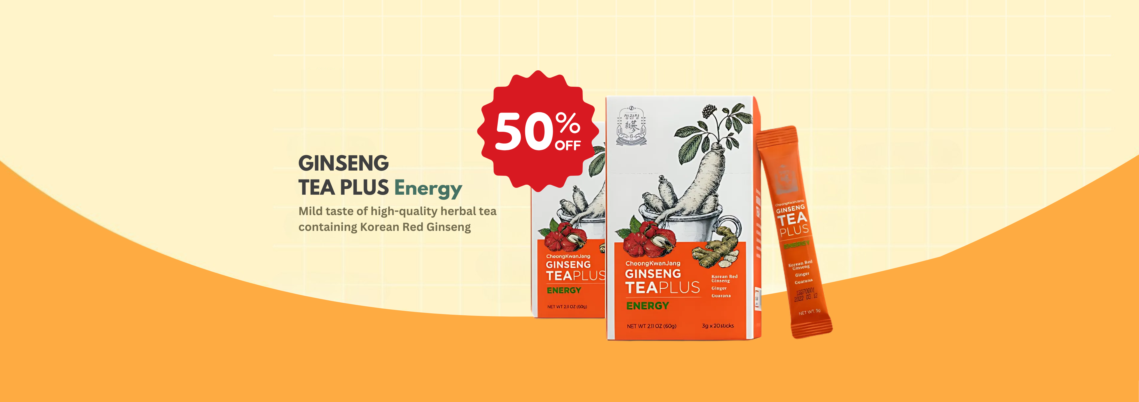 GINSENG TEAPLUS ENERGY SALE BANNER