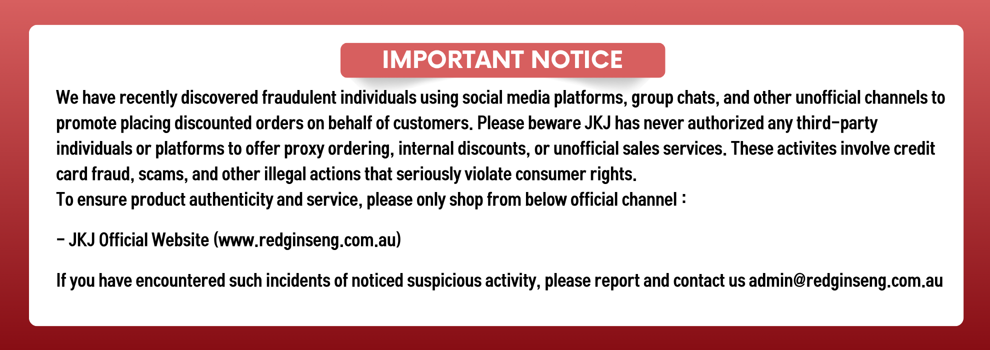 Important Notice